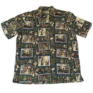 Reyn Spooner Mele Kalikimaka Large Hawaiian Xmas Shirt Ltd 2015 Men's 1/2 Button